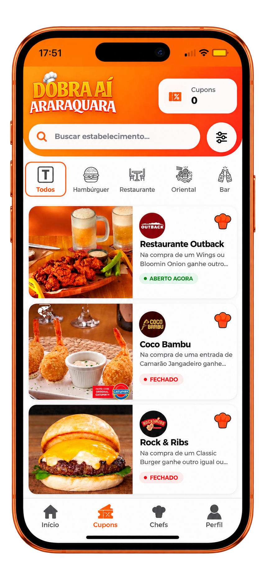 App Dobra Aí, compre um prato e ganhe o outro